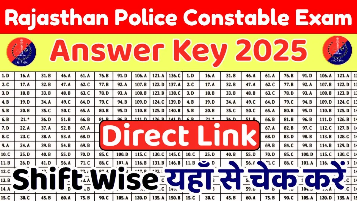 Rajasthan Police Constable Answer Key 2025