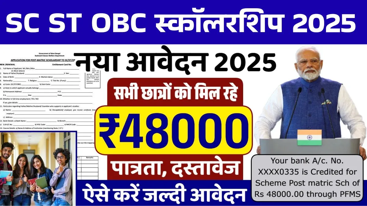 SC ST OBC Scholarship 2025